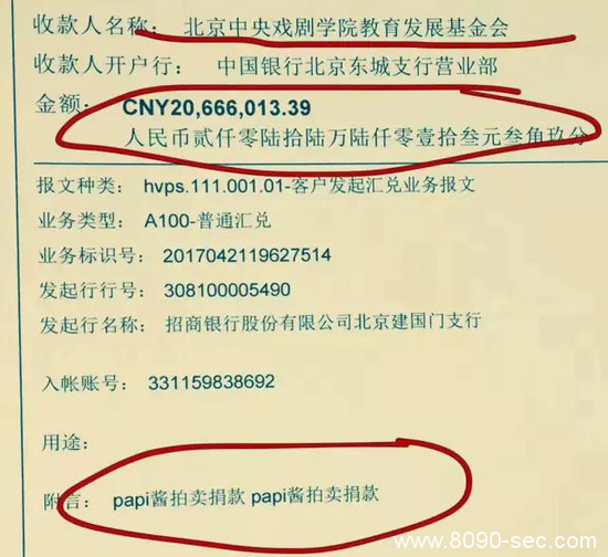 Papi酱捐赠中戏2千万，而那场拍卖会也成了她的分水岭 8090安详门户