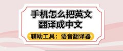 怎么把英文翻译成中文？手机中英翻译的简单方法