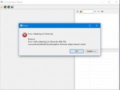 uiautomatorviewer 连接真机的时候报 com.android.ddmlib.SyncException