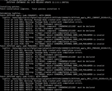 oracle 12c 安装补丁报错