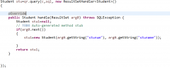 关于DButils中的query(Connection conn, String sql, ResultSetHandl