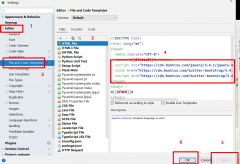  Pycharm设置默认HTML模板 Bootstrap导入链接 link href=http://www.mamico