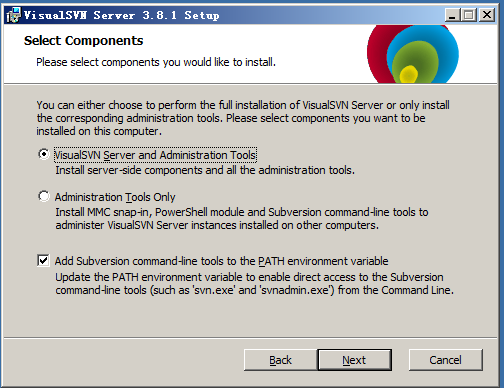 Windows server 2008 R2安置svn+钩子