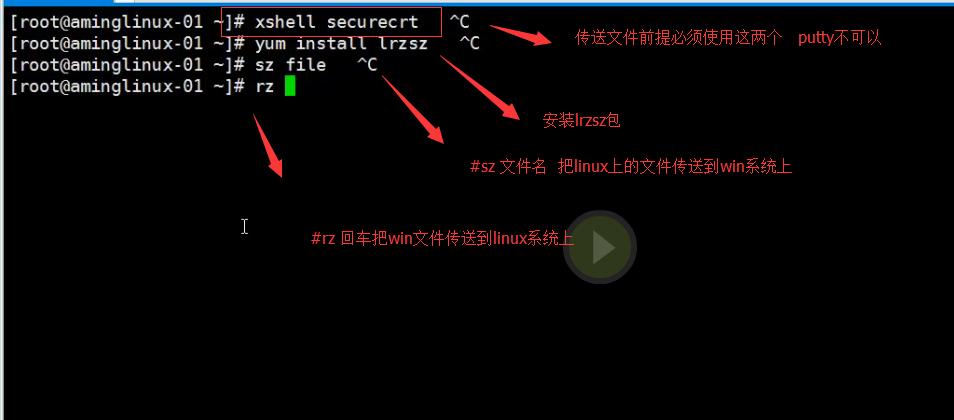 三周第一次课 2.27linux和windows互传文件 3.1 用户配置文件和暗码配置文件 3.2
