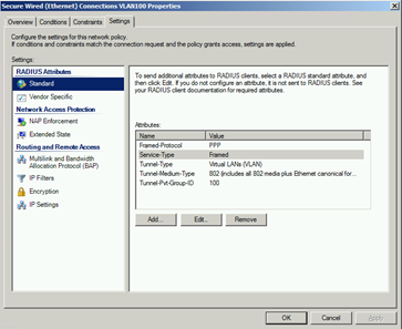 基于Windows2012 NPS的Radius 动态VLAN
