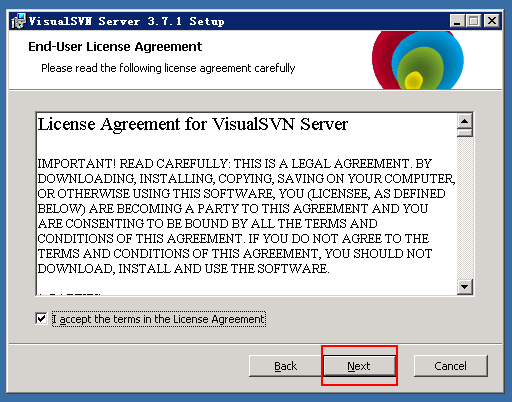 2008 R2部署SVN及WIN7客户端测试