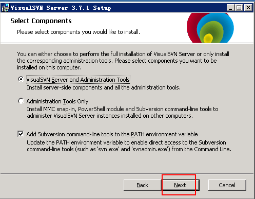 2008 R2部署SVN及WIN7客户端测试