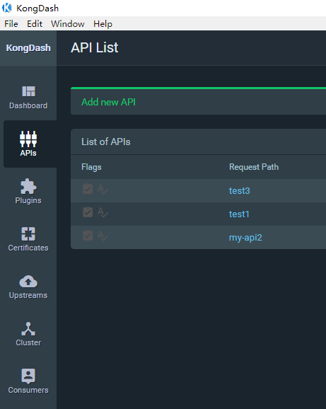 Kong  api  网关 安置简单应用