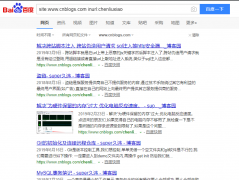 博客园查询自己网站二级目录被百度收录的情况